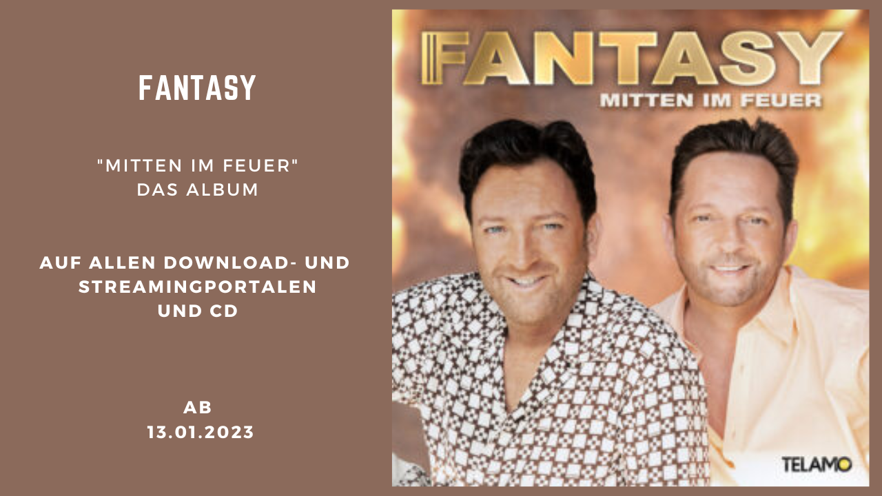 Fantasy „Mitten im Feuer“ ist ein unglaublich buntes Album geworden, gleichzeitig ehrlich und lebensfroh und voller intensiver Gefühle (VÖ:13.01.23)