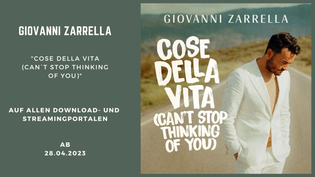 Am 28.04.2023 folgt nun die dritte Single „Cose della vita (Can´t Stop Thinking Of You)“ aus der umfassend erweiterten Edition des aktuellen #1-Albums „PER SEMPRE“.