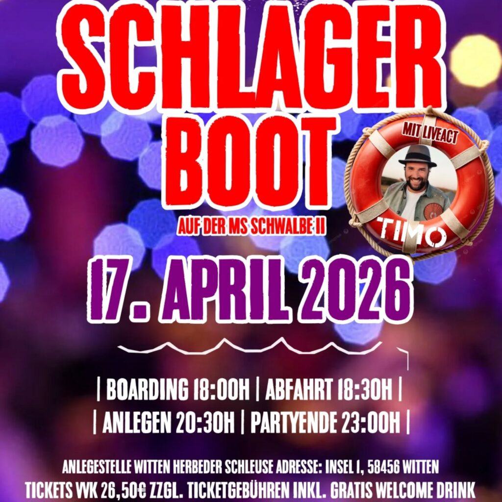 Schlager, Sonne und Seeluft – Das Schlagerboot auf dem Kemnader Stausee begeistert auf ganzer Linie