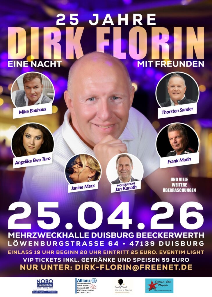 25 Jahre Dirk Florin – Eine unvergessliche Jubiläumsnacht in Duisburg