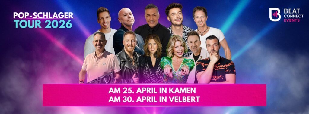 Tanz in den Mai im Forum Velbert – Die Pop-Schlager Tour 2026 wird zur Mega-Party