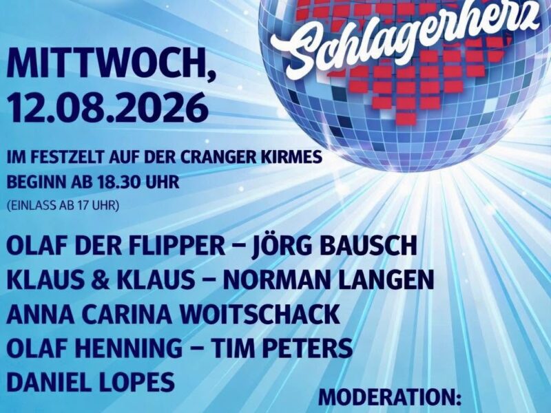 Schlagerherz 2026 auf Crange – Ein Abend voller Musik, Stars und großer Schlagergefühle