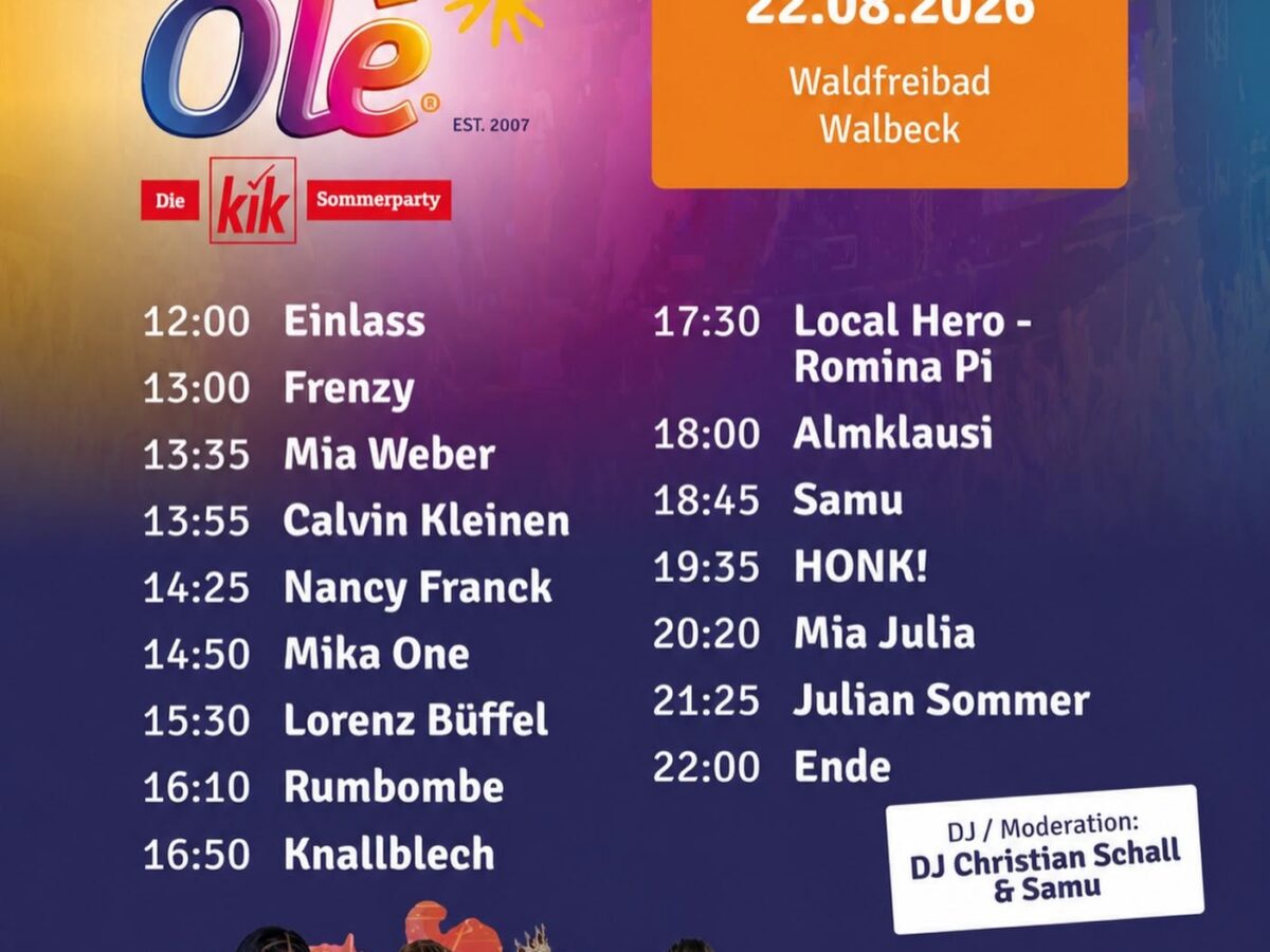 OLÉ Party des Jahres in Geldern: Tausende feiern im Waldfreibad Walbeck
